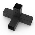 Toja Grid QUAD Black 4 Arm Pergola Extension Bracket With 2 Solo For 90 x 90 Posts