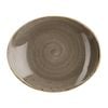 Churchill Oval Coupe Plate Stonecast Peppercorn Grey 192 X 160mm Ceramic Tableware