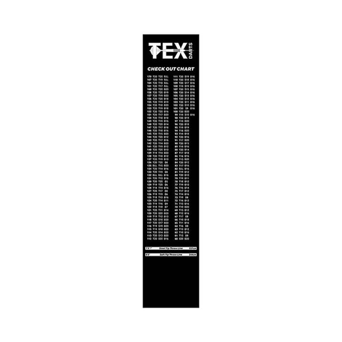TEX Darts Check Out Dart Marker Floor Mat 299x61cm
