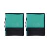 2x Marbig 2 O-ring Zipper Binder W/storage A4 File Document Organiser 25mm Green