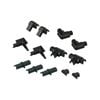 D-Line 13 Piece 16 x 08mm Black Bends Connectors Endcap Smooth Fit Cable Cover Accessories
