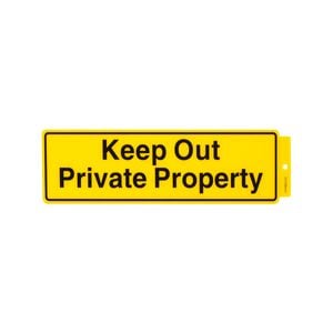 Brutus Keep Out Private Property 331 x 96mm Self Adhesive Sign