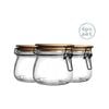 Argon Tableware 6 Piece Storage Jar with Wooden Lid Set - Round - 500ml