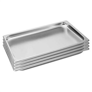 SOGA 4X 1/1 GN Pans Stainless Steel 2cm Deep