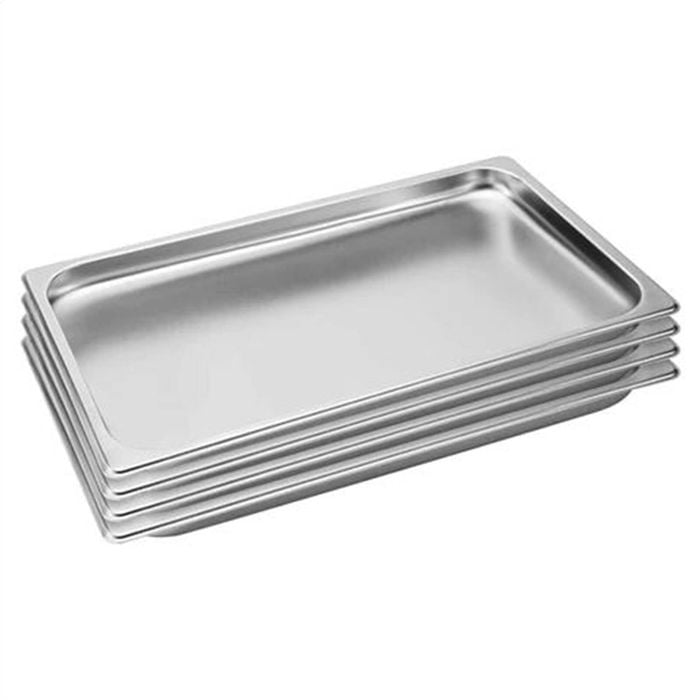 SOGA 4X 1/1 GN Pans Stainless Steel 2cm Deep