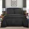 Fabric Fantastic 1000tc Ultra Soft Striped Super King Size Charcoal Quilt/doona/duvet Cover Set
