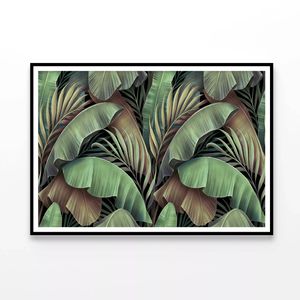 Banana Leaves Abstract Design  Print 100% Australian Made 120x90cm  (Poster)