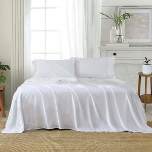 J Elliot Home 1200TC Cotton Rich Queen Sheet w/Pillowcases Set - White