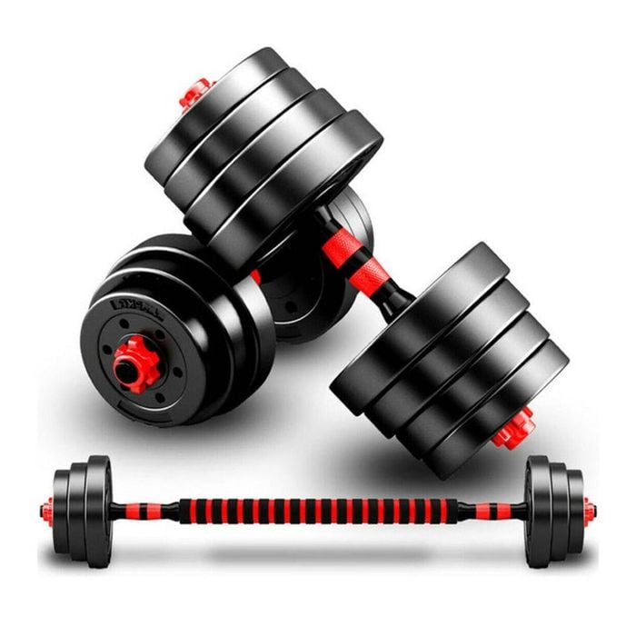 Fitness Master 40kg Adjustable Dumbbell Set Barbell Home GYM Exercise Weights