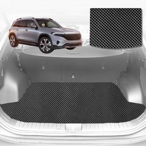 6D Diamond Car Boot Mat for Mercedes-Benz EQA SUV H2432021-Current-Cargo Mat-Black-Outback GT