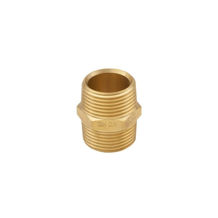 Brasshards 25mm Brass Threaded Hexagon Nipple