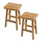 J.Elliot Home Dylan 35x51cm Wooden Stool Furniture - Oak