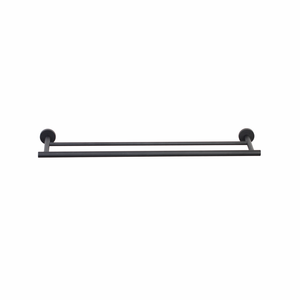 Barelli Toscana 60cm Matte Black Double Towel Bar