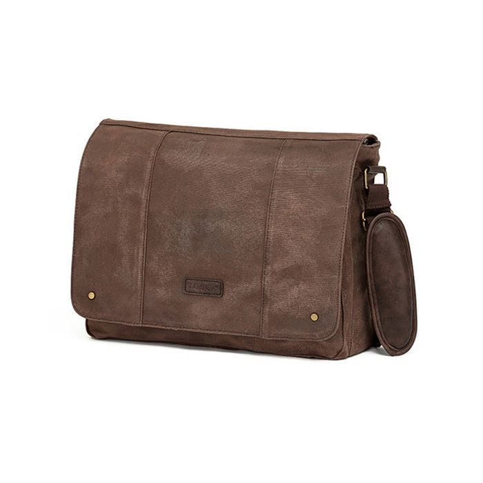 Tosca Waxed Canvas Messenger 13" Laptop Shoulder Bag 40cm