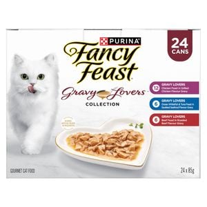 Fancy Feast 85g x 24 Gravy Poultry & Beef Wet Cat Food