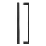 Lemaar 350 x 25mm Black Rectangle Back To Back Entry Pull Handle