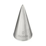 Mondo Stainless Steel #0 Round Piping Tip - Silver