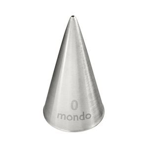 Mondo Stainless Steel #0 Round Piping Tip - Silver