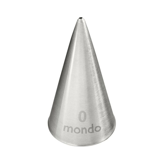 Mondo Stainless Steel #0 Round Piping Tip - Silver
