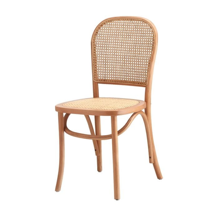 Oikiture Rattan Dining Chairs Wooden Chairs Natural