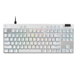 Logitech G PRO X TKL RAPID Gaming Keyboard (Magnetic Switches) (White)