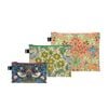 Loqi William Morris Zip Pockets 3pcs Set Multi-coloured 32x25cm/27x20cm/23x13cm