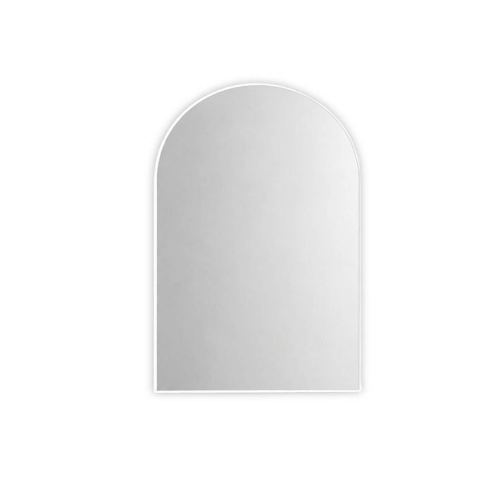 Attica 900mm White Metal Frame Arch Mirror