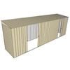 Build-A-Shed 1.2 x 6.0 x 2.0m Skillion Double with Single Sliding Side Doors Shed - Cream