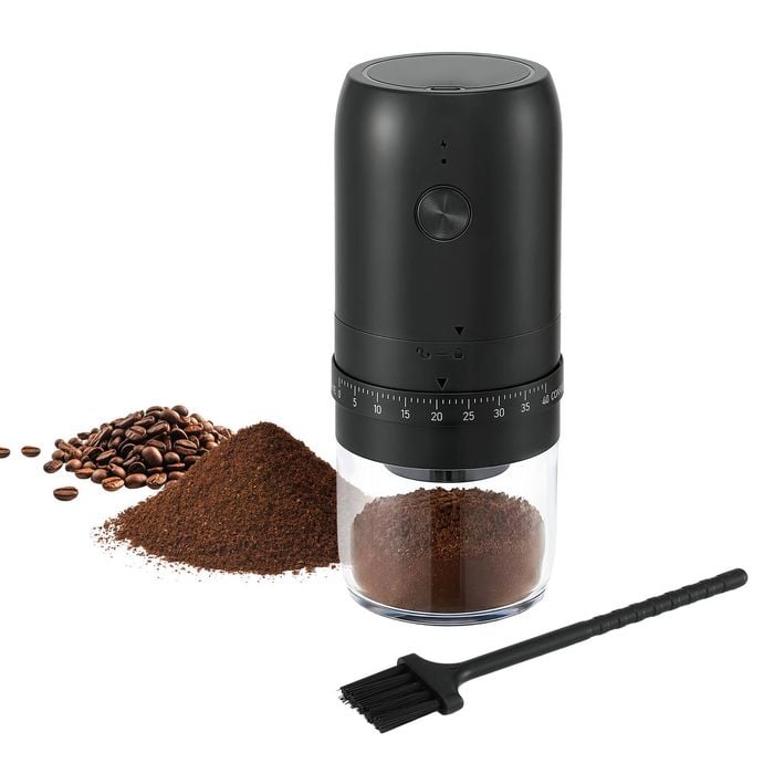 Devanti Portable Electric Coffee Grinder Usb-c Rechargeable Spice Mill With 40 Settings Home Office