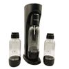 OmniFizz 0.5L Bundle - Drinkmate Sparkling Water & Soda Maker with 2 extra PET 0.5L Bottles (CO2 Cylinder not Included) Black