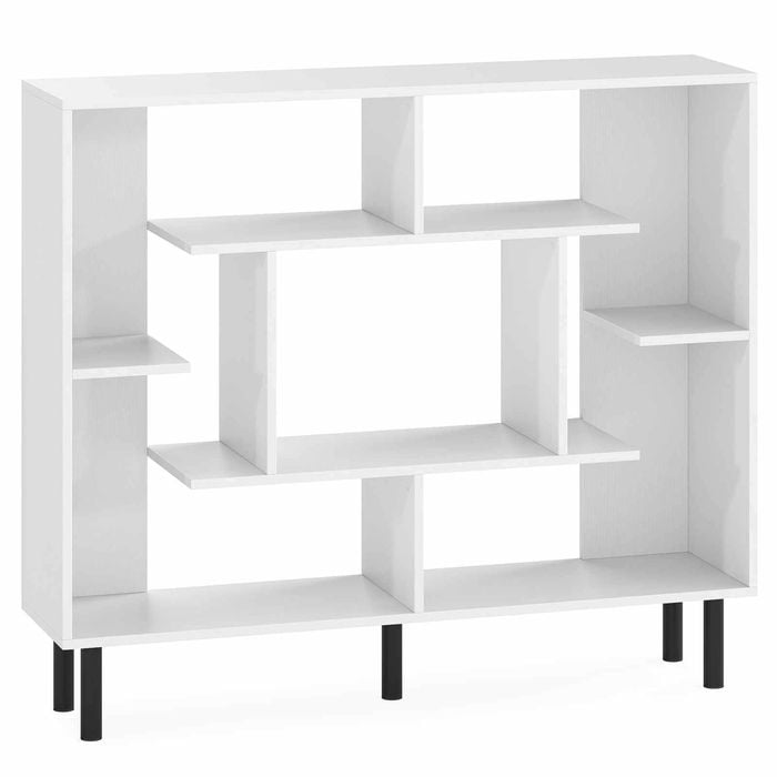 Costway Modern Bookshelf Wooden Bookcase Shelf Storage Organizer White