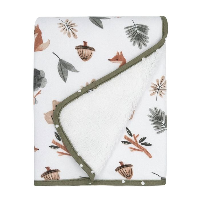 Living Textiles Sherpa Blanket - Forest Retreat