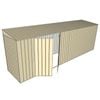 Build-A-Shed 1.2 x 6.0 x 2.0m Skillion Double Hinged Side Doors Shed - Cream