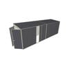 Build-a-Shed 1.5 x 6 x 2m Single Sliding Side Door Skillion Shed - Grey