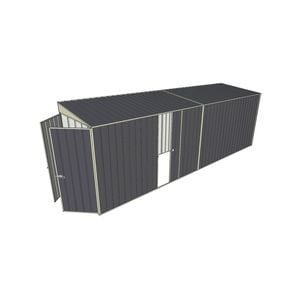 Build-a-Shed 1.5 x 6 x 2m Single Sliding Side Door Skillion Shed - Grey