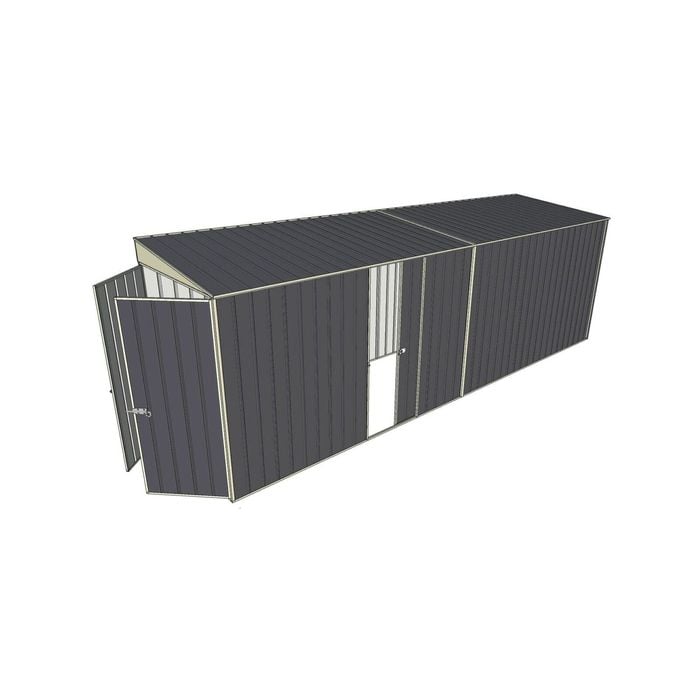Build-a-Shed 1.5 x 6 x 2m Single Sliding Side Door Skillion Shed - Grey