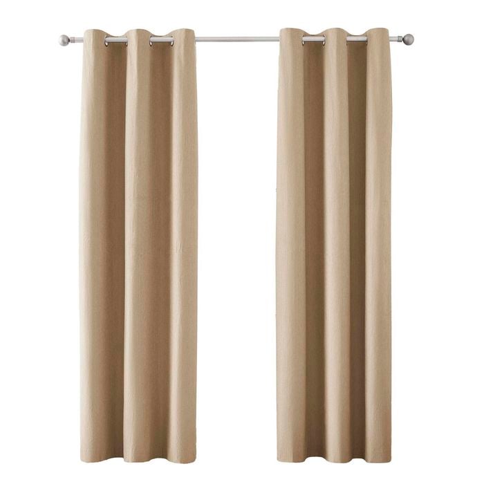 Mollers 120 x 223cm Caramel Blockout Trevally Eyelet Curtain