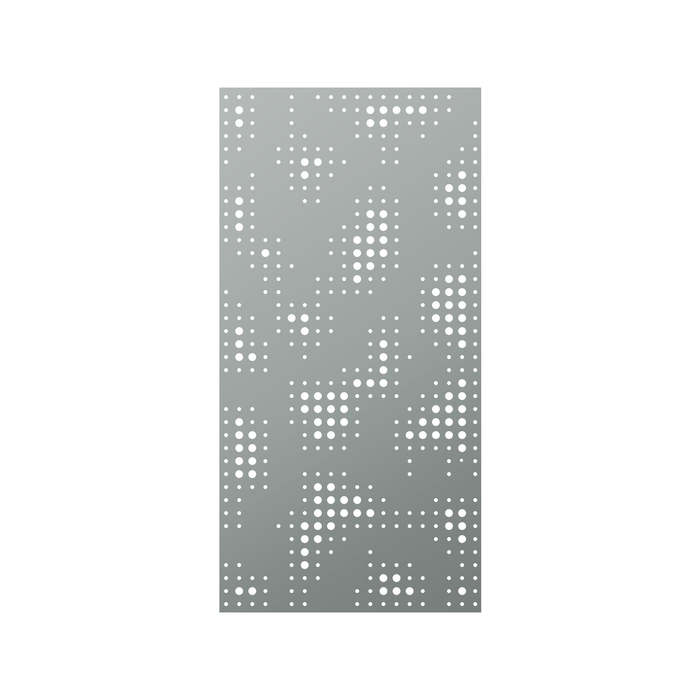 Walpix 1775 x 875 x 2.0mm Perforated Aluminium Decorative Screen Folded Profile After Rain - Woodland Grey
