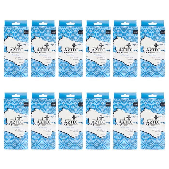 12x 6pc Wild Scents Aztec Aroma Plant Based Incense Stick Fragrance White Sage