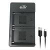 USB Dual Battery Charger for Sony NP-F570 NP-F550 NP-F330 Cyber-shot DSC-CD400 CCD-SC7-E MVC-FD7