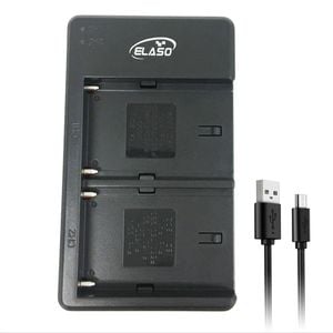 USB Dual Battery Charger for Sony NP-F570 NP-F550 NP-F330 Cyber-shot DSC-CD400 CCD-SC7-E MVC-FD7