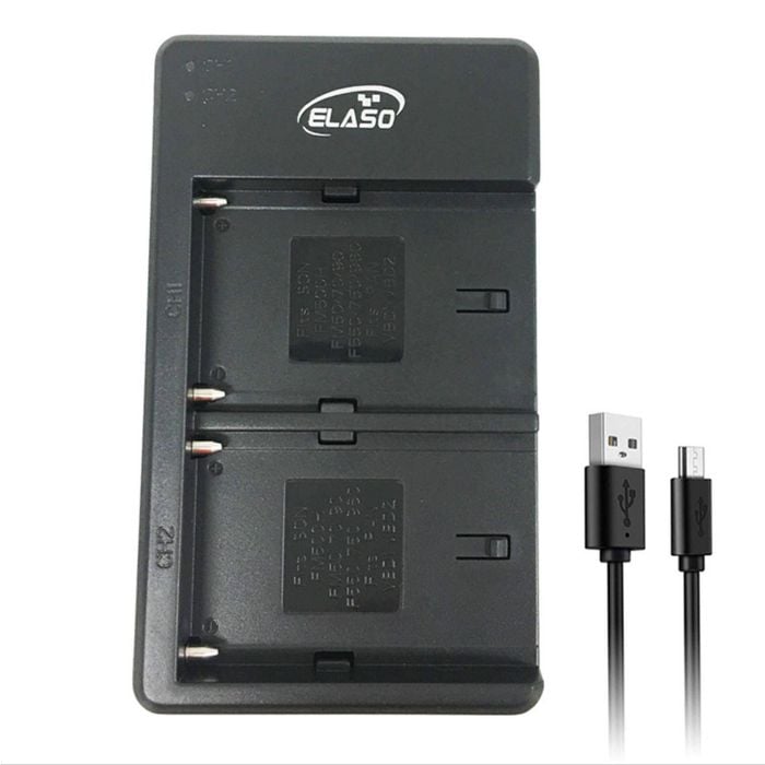 USB Dual Battery Charger for Sony NP-F570 NP-F550 NP-F330 Cyber-shot DSC-CD400 CCD-SC7-E MVC-FD7