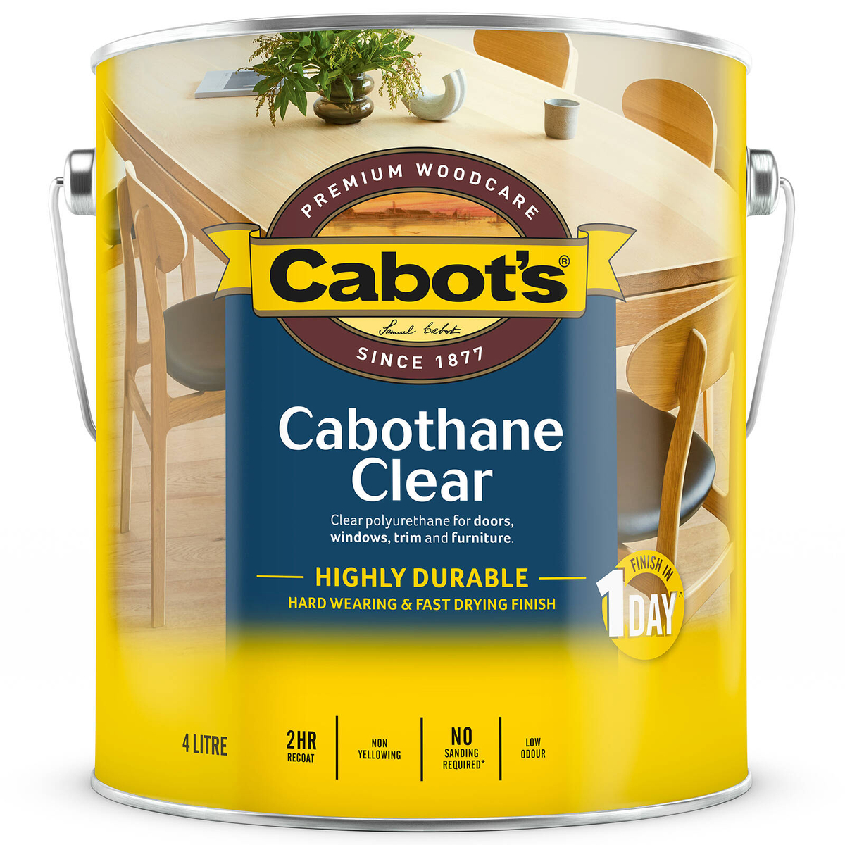 Cabot's 4L Satin Water Based Cabothane Clear Polyurethane - Bunnings ...
