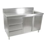 Modular Systems Cabinet With Right Sink - 1500mm W x 600mm D x 1050mm H