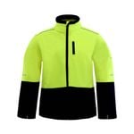 Craftright Hi Vis Yellow Navy Soft Shell Jacket - Medium