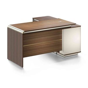 Modern Furniture ANDERSON Executive Desk 1.6M Reversible - Hazelnut & Beige