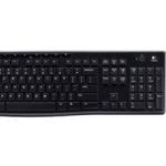 Logitech K270 2.4 GHz Wireless Full Size Keyboard 128-bit AES encryption 24-month battery life Spill resistant Durable