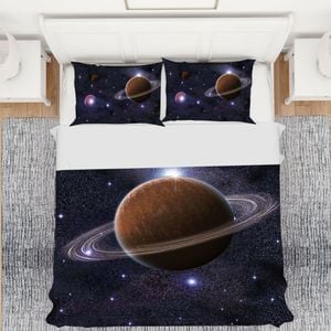 3D Galaxy Planet 217 Bed Pillowcases Quilt King Single Size