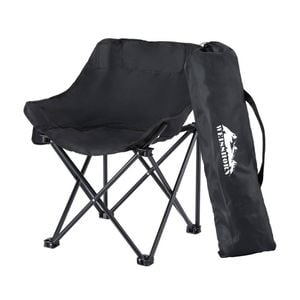 Weisshorn Folding Camping Moon Chair Portable Seat Weight Capacity 120kg Black