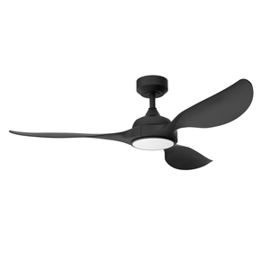 Ranger RWS 56 DC Ceiling Fan - Black with Light
